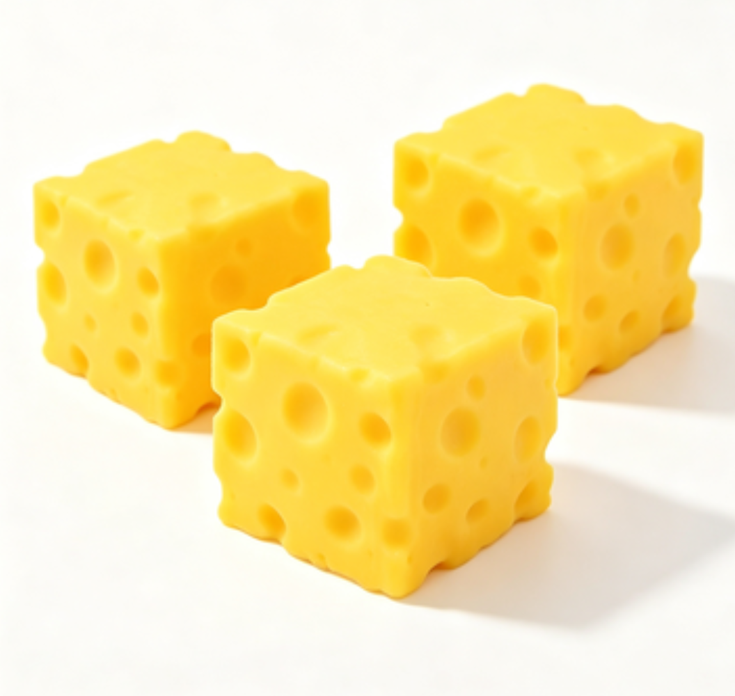 Squeeze Stress Relief Toy 3-Pack - Square Cheese Shape Slow Rebound Squishy Toy for Anxiety Relief - Soft PU Foam Decompression Toy - 7x7cm (3-Pack)