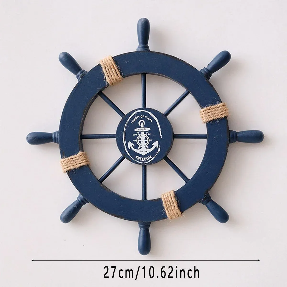 27cm Hanging Wooden Rudder Decorative Ornament Wall Decor Beach Home Decor β image 3