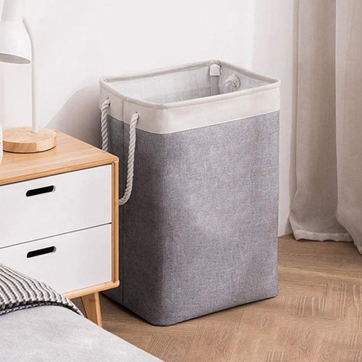 Collapsible laundry basket with lid, leak-proof and foldable bin, with removable bag, large capacity, storage bag, for dorm room, bedroom, bathroom, clothes — image 2