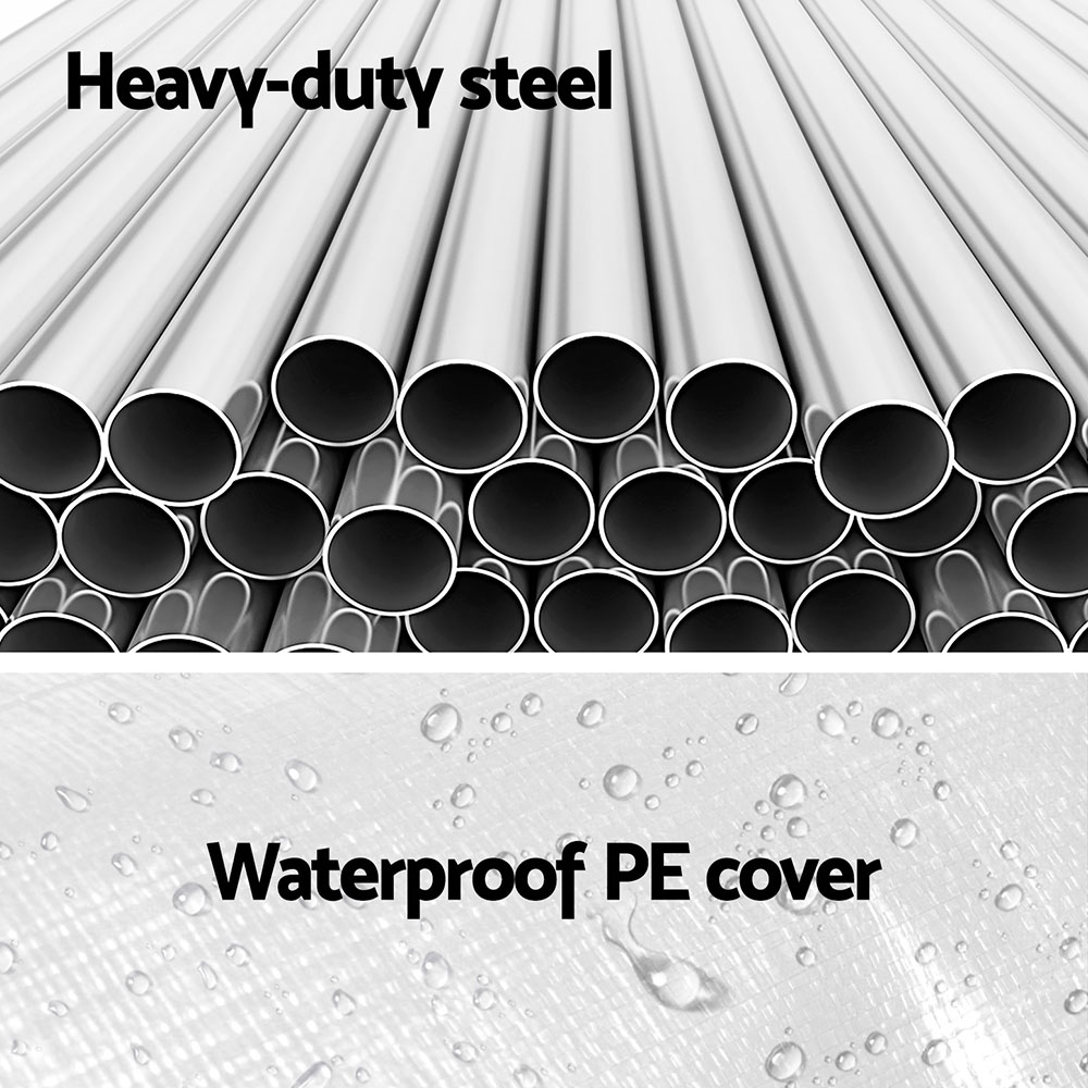 Instahut Carports 3x6m Carport Kits Steel Shelter Gazebo Canopy Garage Portable Garden Shed โ image 5