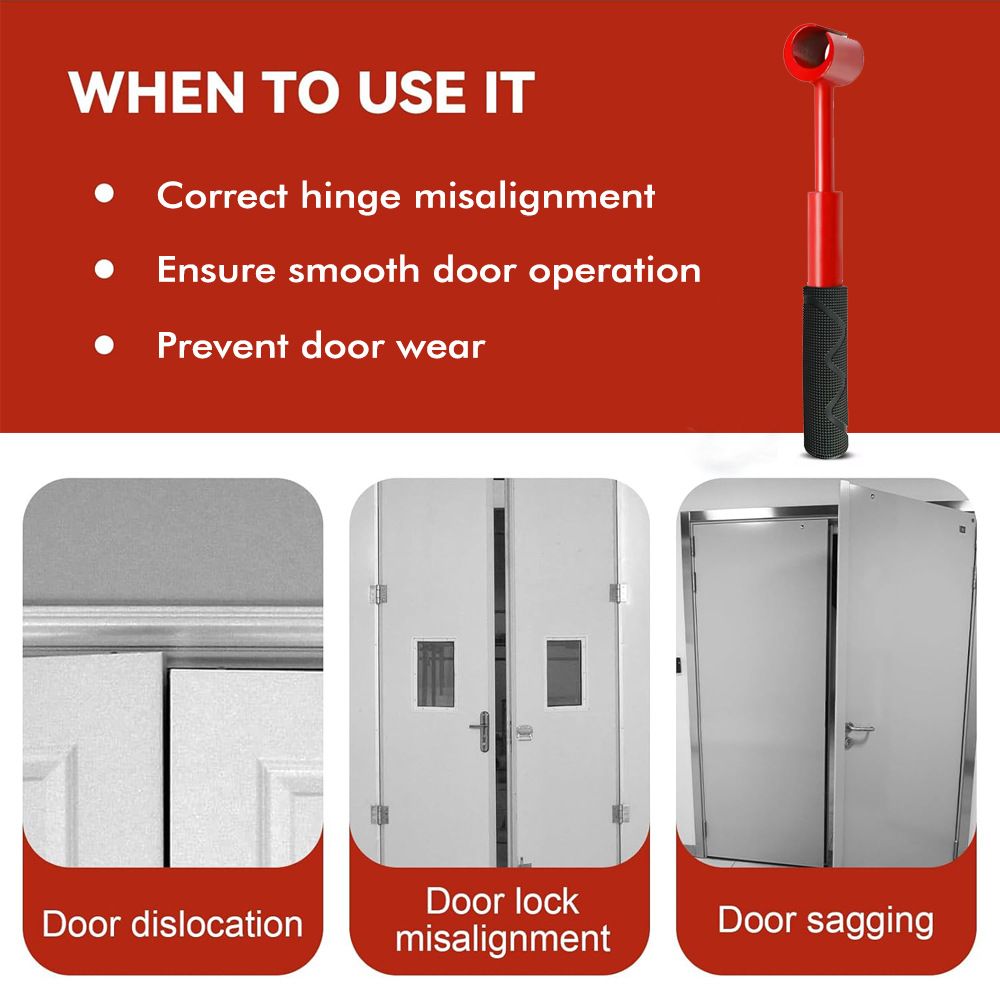 4 in 1 Door Hinge Adjustment Wrench Set - Heavy Duty Hinge Bender Tool with 14, 19, 23 and 25 mm Heads, Comfort Grip and Storage Pouch for Door โ image 5