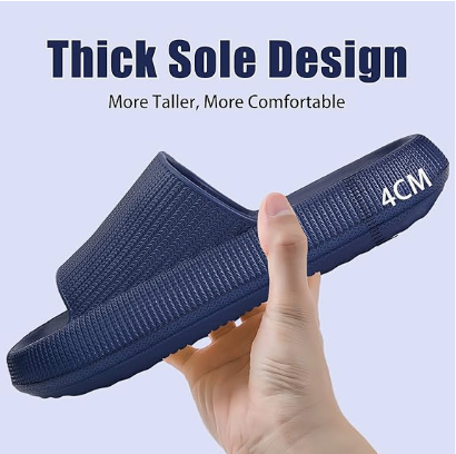 Cloud Slippers for Women and Men, Pillow House Slippers Shower Shoes Indoor Slides Bathroom Sandals, Ultimate Comfort, Lightweight, Thick Sole, Non-Slip, Easy โ image 4