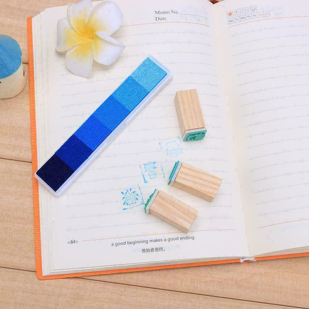 Gradient Color Ink Pad Inkpad Rubber Stamp Water Based Diy Finger Print 10 Colours - C1 — image 6