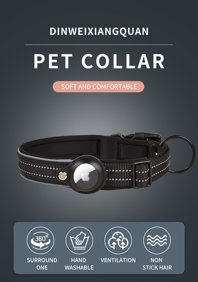 Size XL Red Reflective Adjustable Anti-Lost Pet Collar (For Apple AirTag - Collar Only, Tracker Not Included) โ image 5
