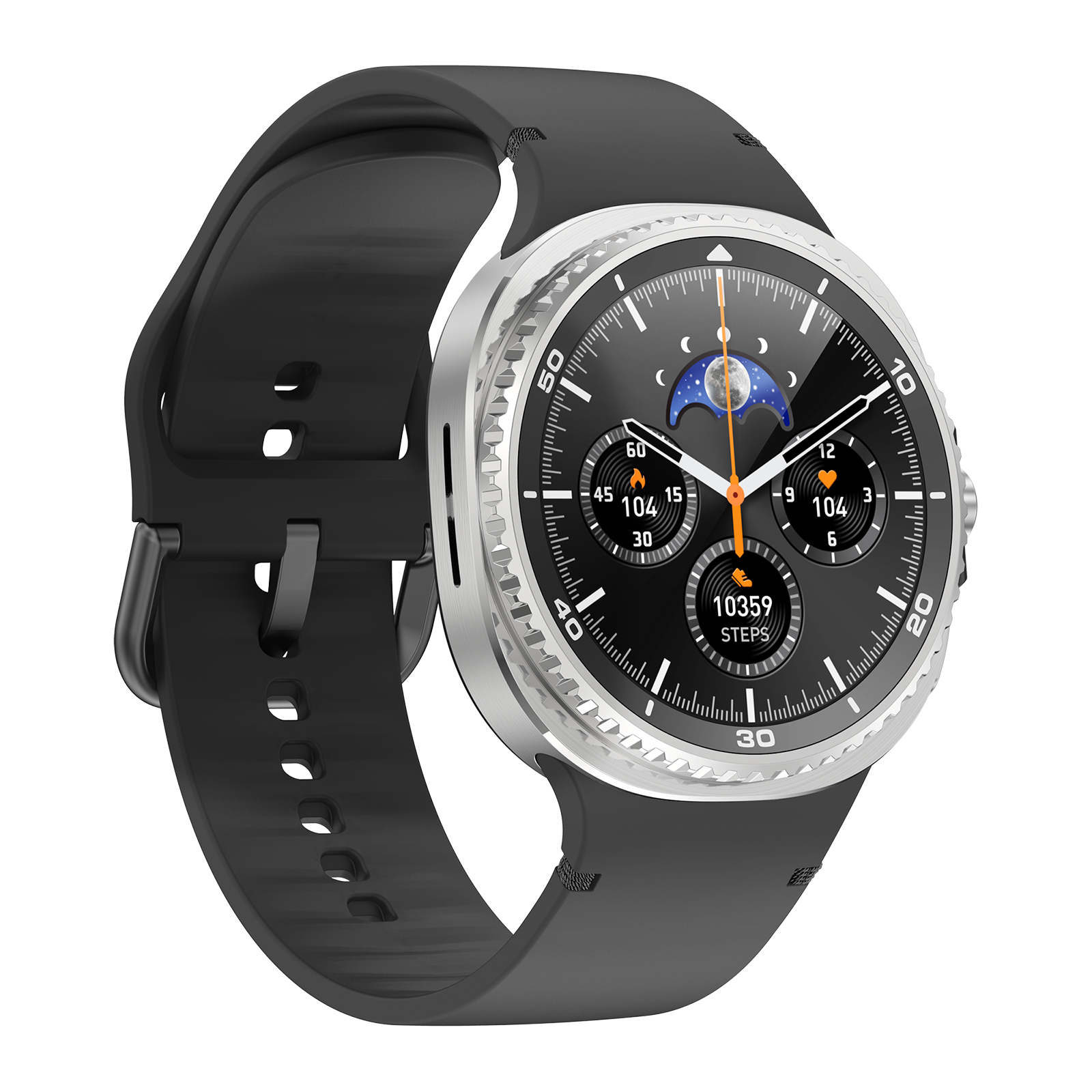 Watch8Classic-SU02 Smart Watch, Full Touch Screen Silicone Sports Wrist Watch for Men Women，Black — image 3