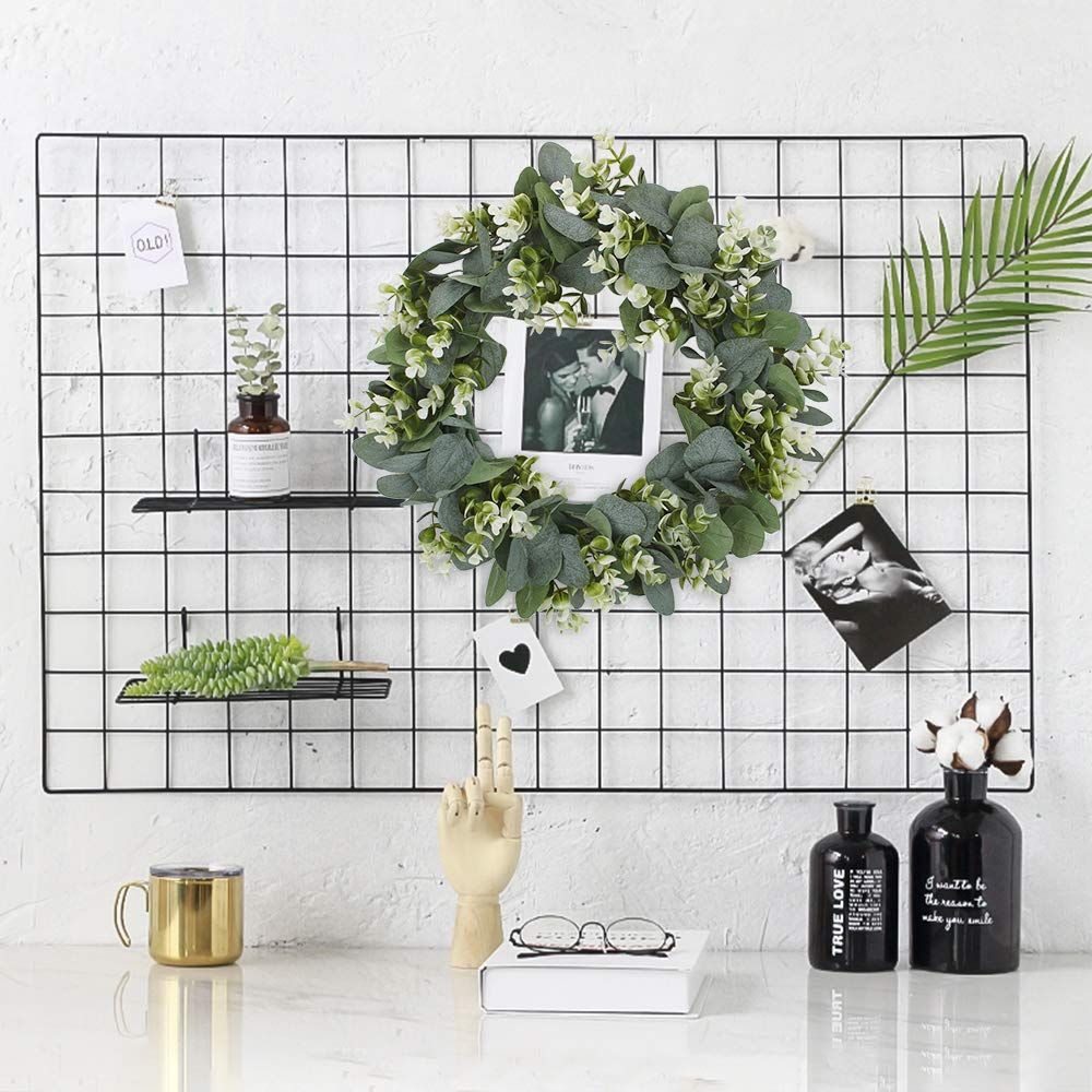 Green Leaf Wreath Spring Outdoor Decoration Ornaments for Front Door Wall Window Party Home Office St Patricks Day Easter Decor — image 4