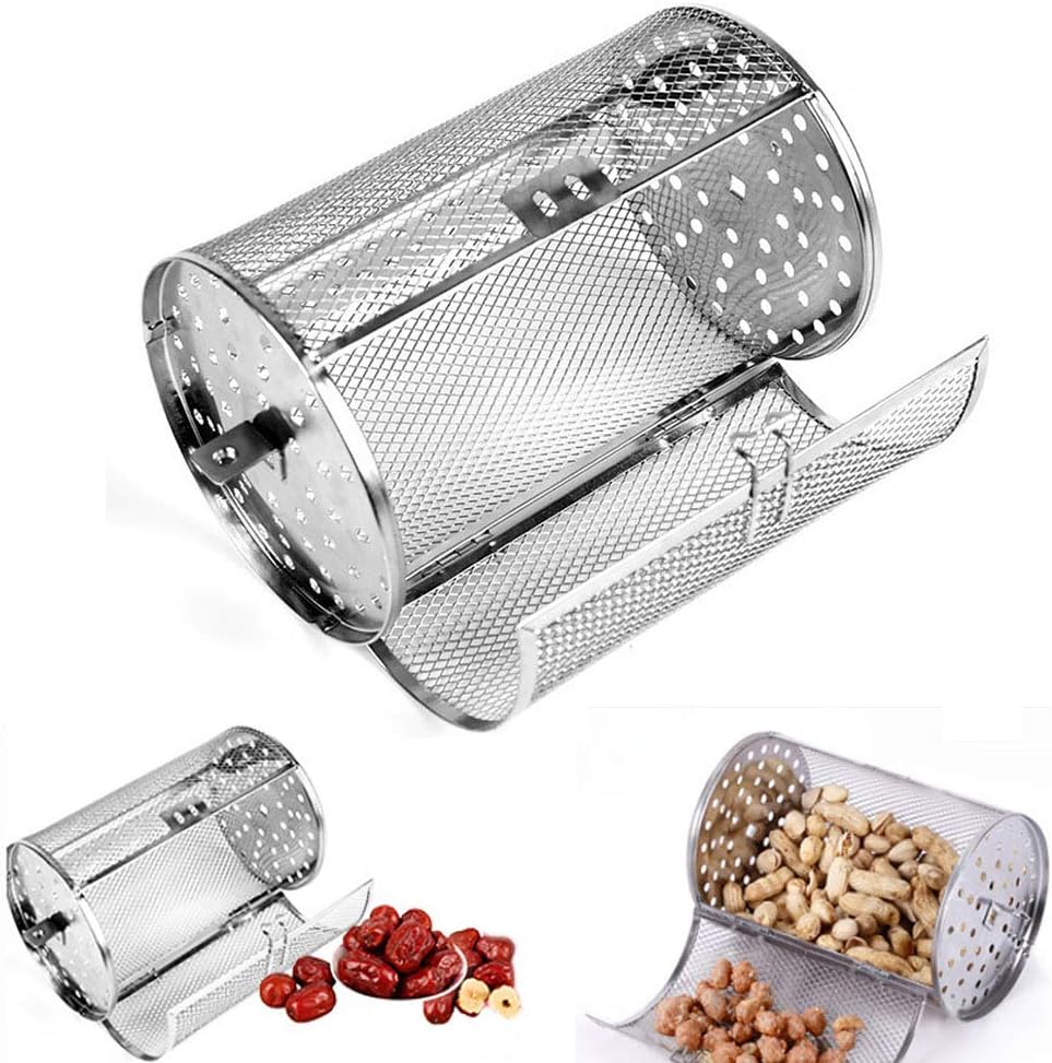 Rotisserie Basket for Oven & Grill - 360-Degree Rotating Stainless Steel with Door Opening Design, Perfect for Smoking Meat, Roasting Nuts, and BBQ Accessories — image 5