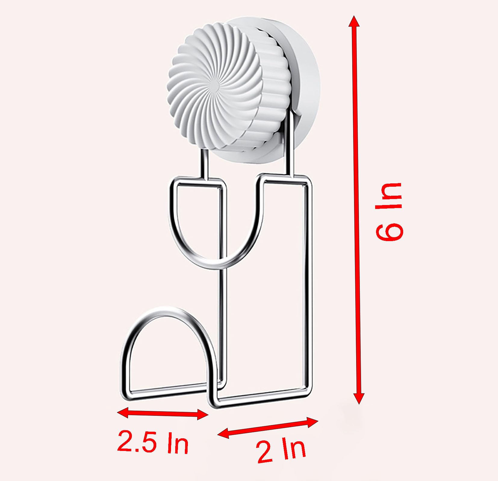 1 Piece Suction Cup Bathroom Hook with Holder for Towels, Sponges and Small Accessories, No-Drill Wall Storage for Kitchens, White โ image 2