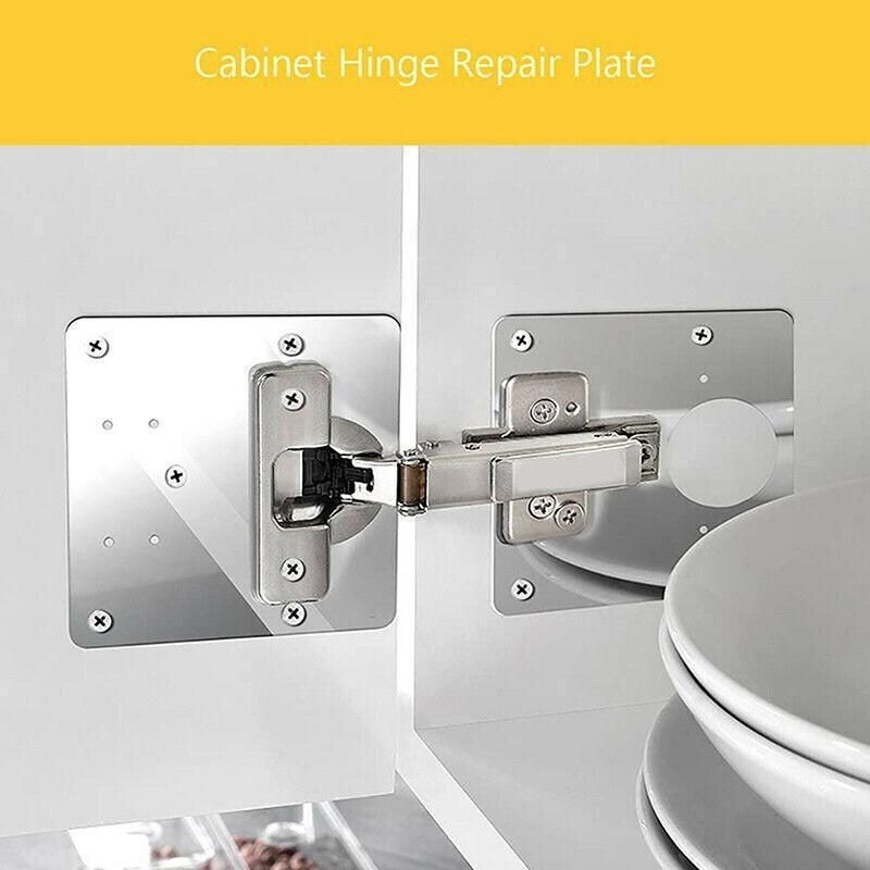 Hinge Repair Plate Rust Resistant Steel Furniture Cupboard Repair Mount Tool Au — image 6