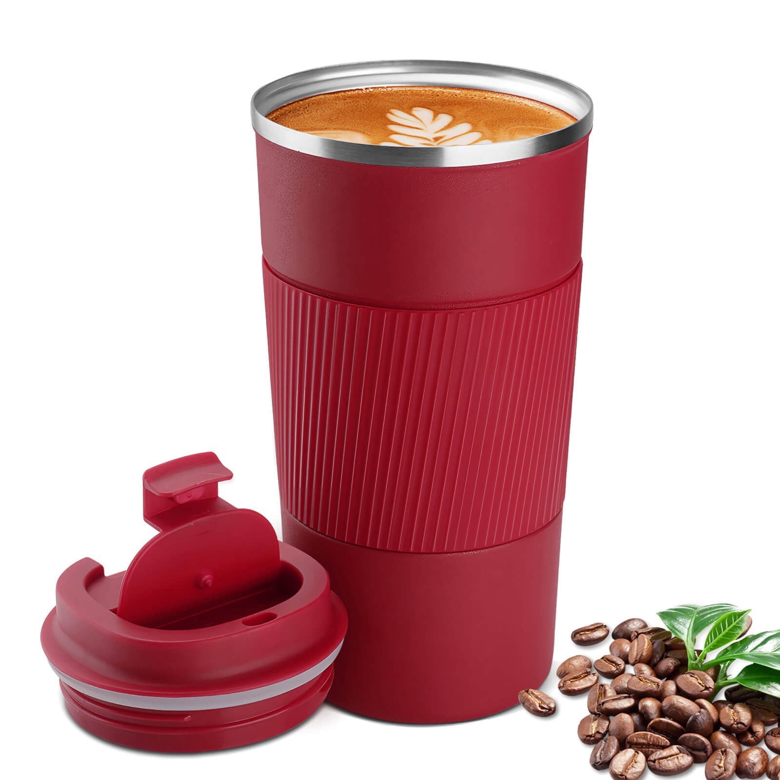 Car Coffee Cup 510ml Travel Mug Stainless Steel Thermal Insulated Coffee Cup - Vacuum Insulation Water Bottle for Hot and Cold Water Coffee and Tea Black Mug — image 6