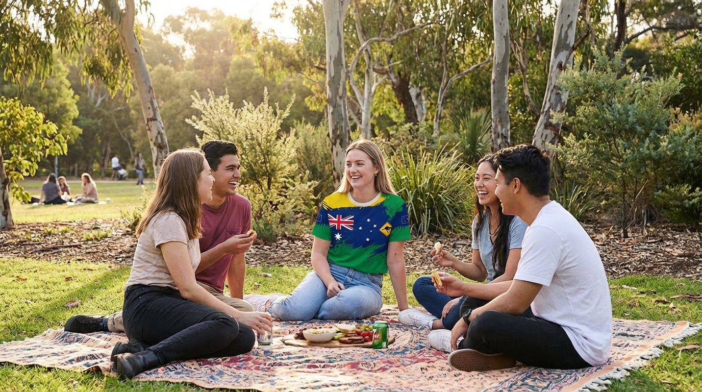 Australian Flag & Kangaroo Print Unisex O-Neck Short Sleeve T-Shirt Summer Breathable Cotton-Blend Streetwear Top(4XL)| Other styles Available in Store — image 3