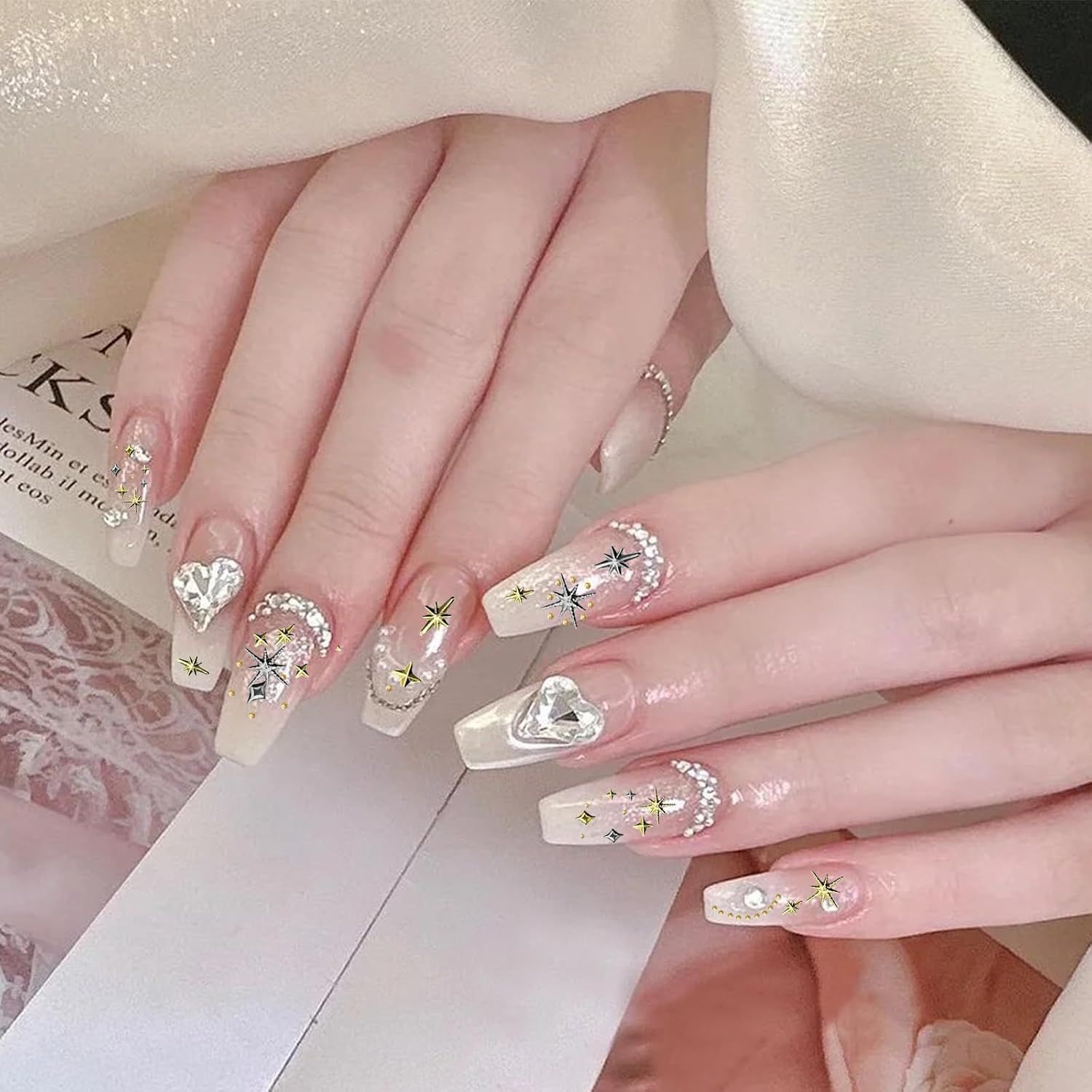 3400 Pack Gold and Silver Star Nail Charms, 3D Metal Nail Art Gems for DIY Manicures, Nail Decoration, Crafts and Salon Accessories โ image 5