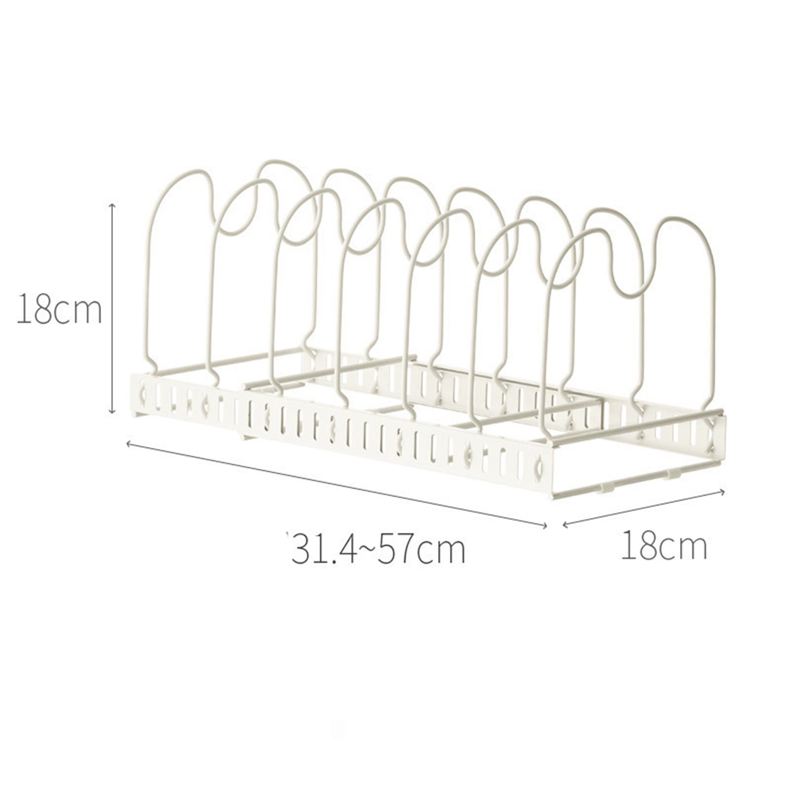 Pot Lid Rack Iron Retractable Pot Lid Organizer Holder for Multiple Cookware Universal Black โ image 6