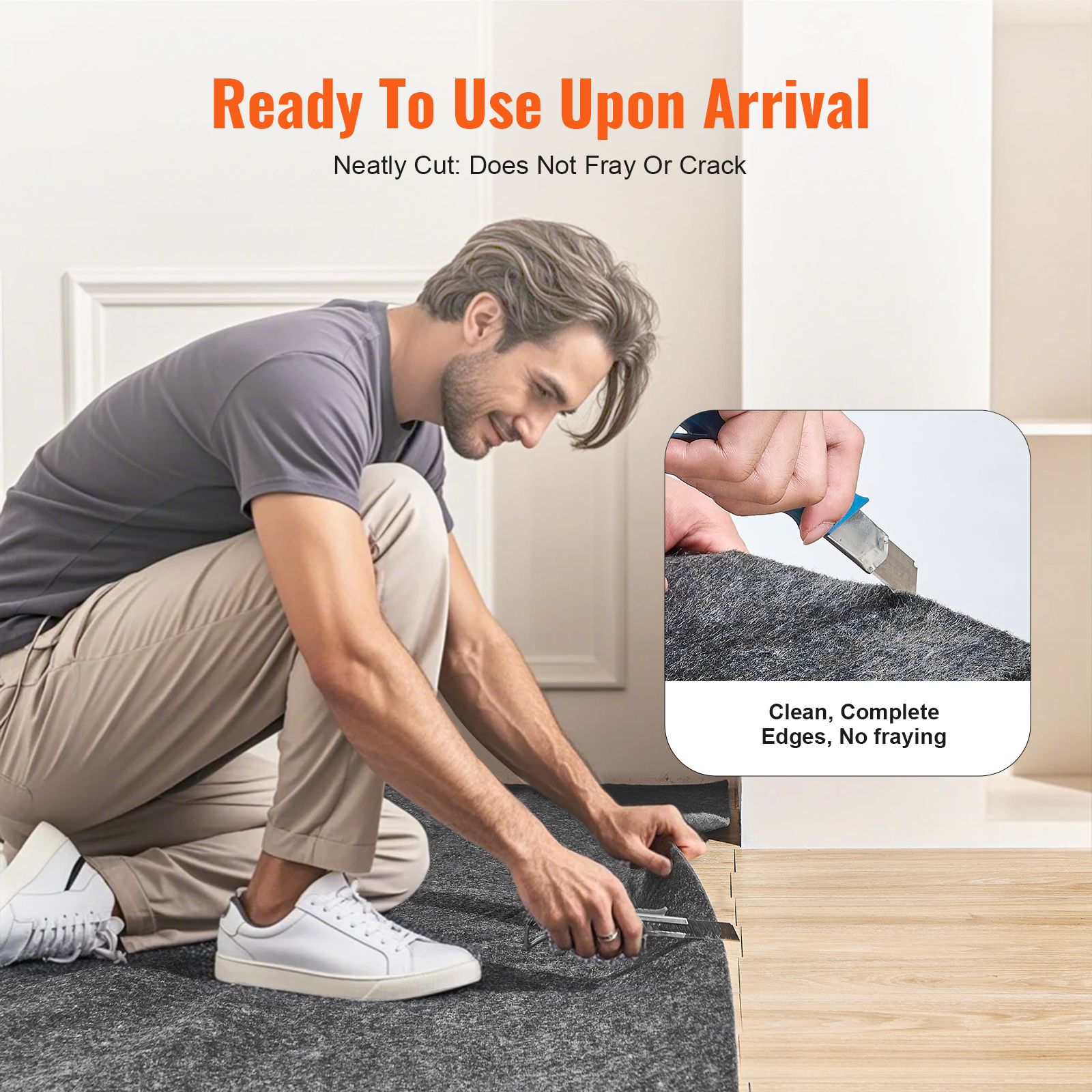 Rug Pad Gripper 9' x 12' Protective Carpet Pad 0.47" Thick for All Floors — image 5