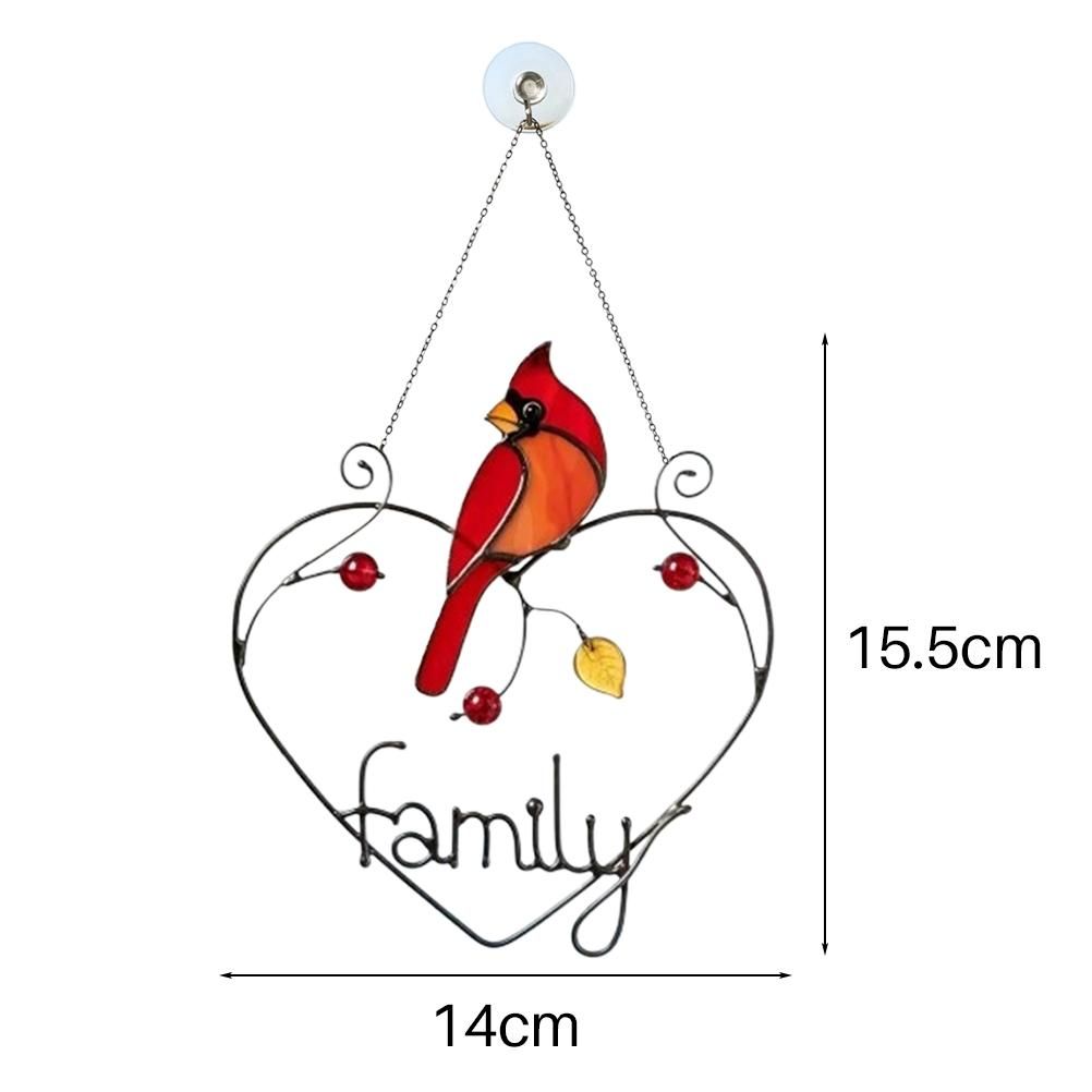 Stained Window Panel Hanging Bird Ornaments Window Suncatcher for Home Decoration — image 6