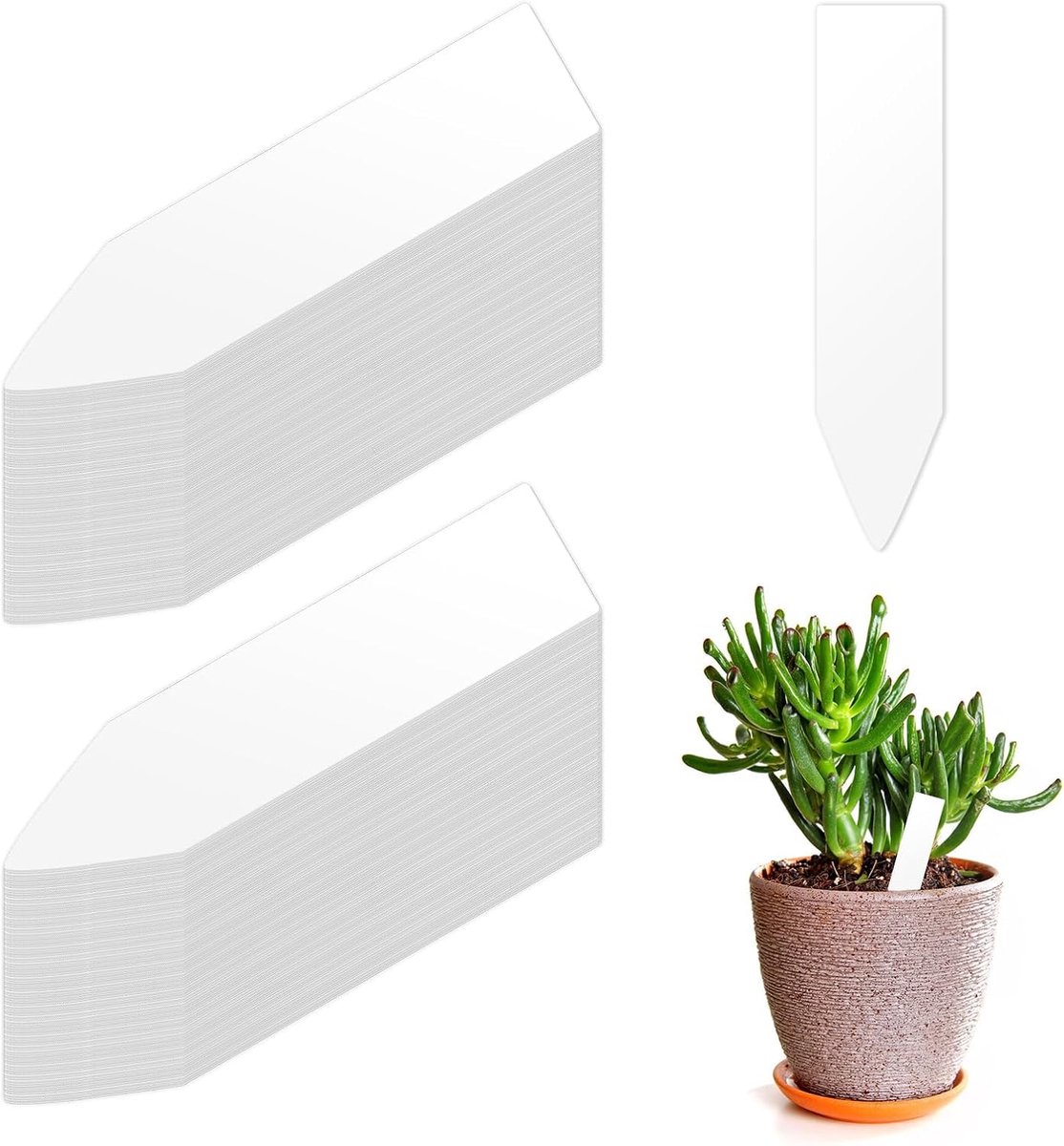 200 Plant Labels - 5x1 CM - Plant Labels - Plant Sticks - Plant Labeling - Herb Labeling - Stick Labels Vegetable Garden Signs - Slotted Labels Plant Label — image 5
