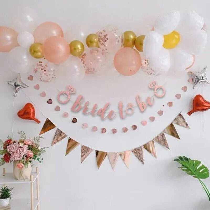 Bride To Be Rose Gold Banner Diamond Wedding Bridal Shower Hens Party Decoration - Diamond Ring โ image 4