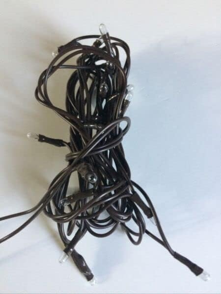 for 20ct Count Teeny Tiny Rice Light Set String Brown Wire Cord Primitive Craft Farm Seasonal Ornaments Home Décor Brown — image 2