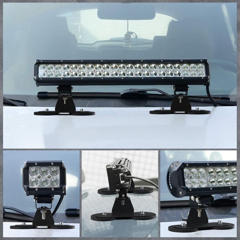 Magnetic Base LED Strip Mounting Bracket, Strong Suction Cup Holder For Straight Curved Side LED Strip Mounting, 2 โ image 4