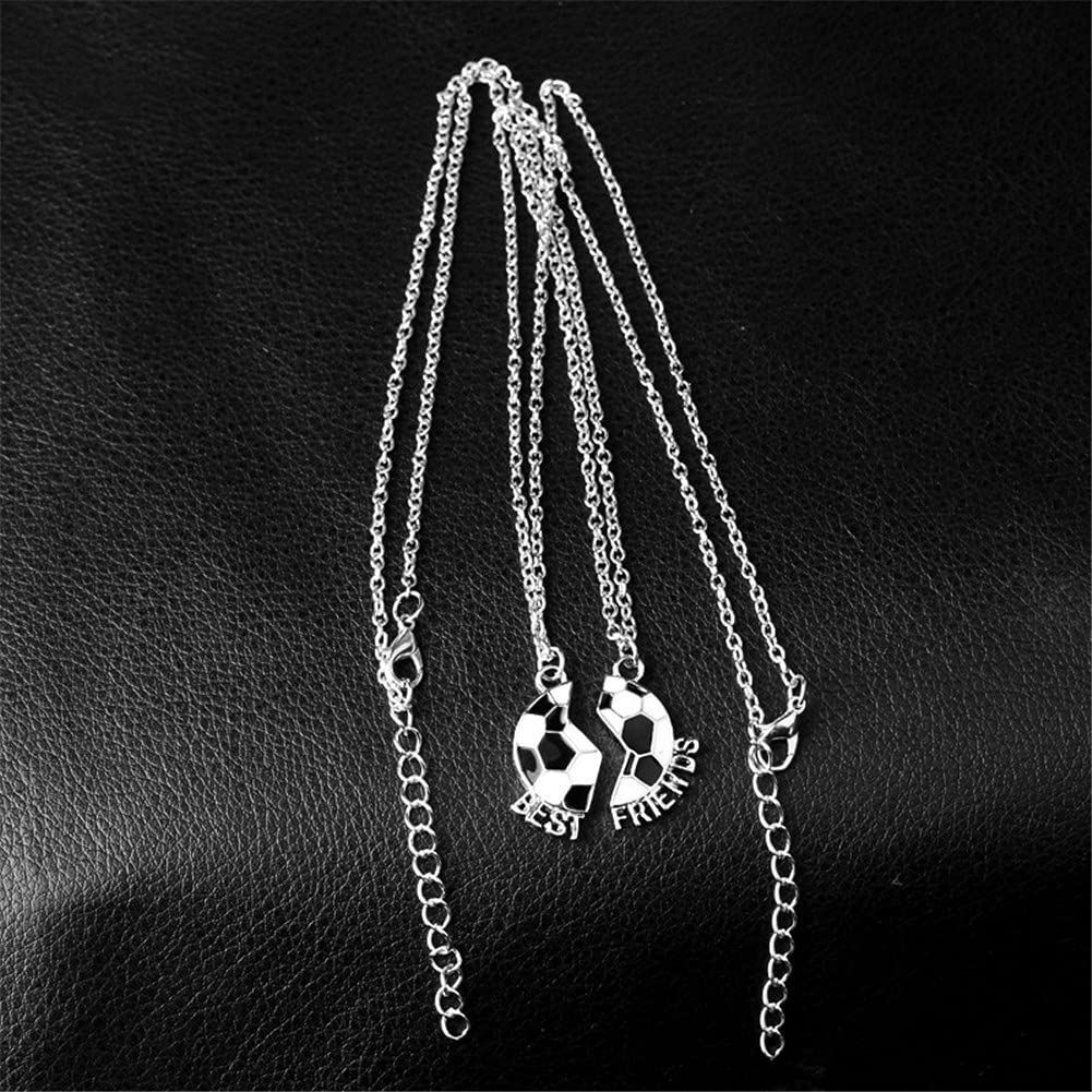 2Pcs BFF Necklace for 2 Matching Soccer Ball Baseball Football Basketball Pendant Necklace for Women Men Sport Ball Jewelry Gift โ image 5