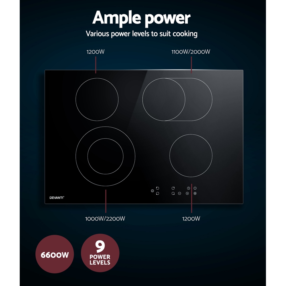 Devanti Electric Ceramic Cooktop 77cm โ image 5