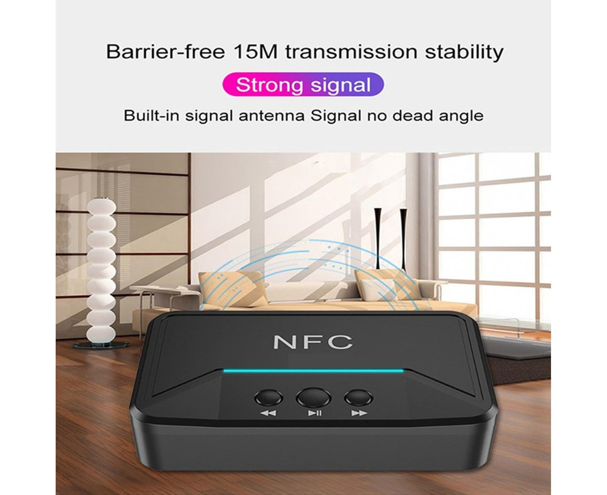 Car Wireless NFC Bluetooth-compatible 5.0 Receiver AV AUX HiFi Stereo Audio Music Adapter - Black — image 4
