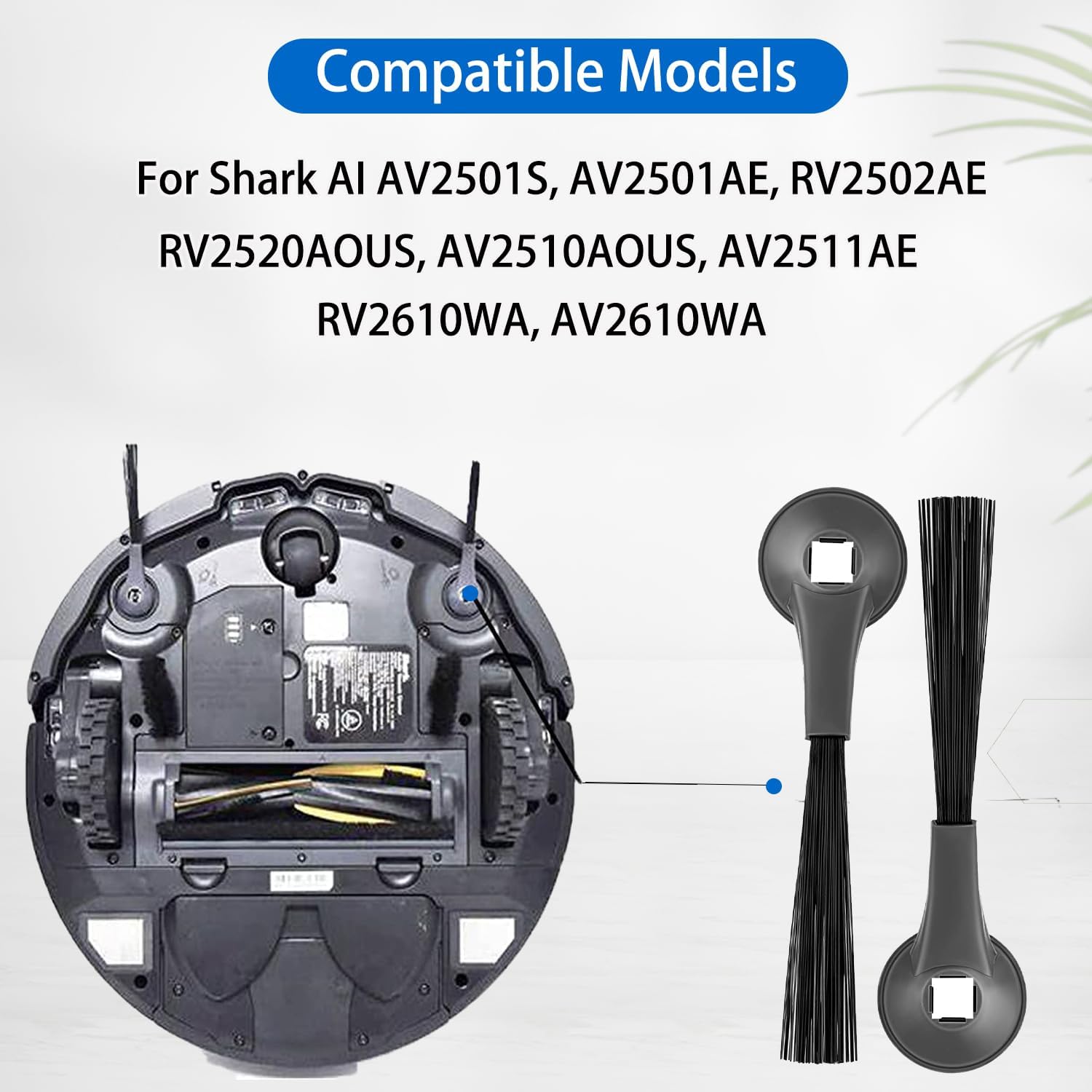 Side Brush for Shark AI AV2501S, AV2501AE, RV2502AE, RV2520AOUS, AV2510AOUS, RV2610WA, AV2610WA, RV2820ZE Robotic Vacuum Cleaner Replacement Parts Accessories — image 2