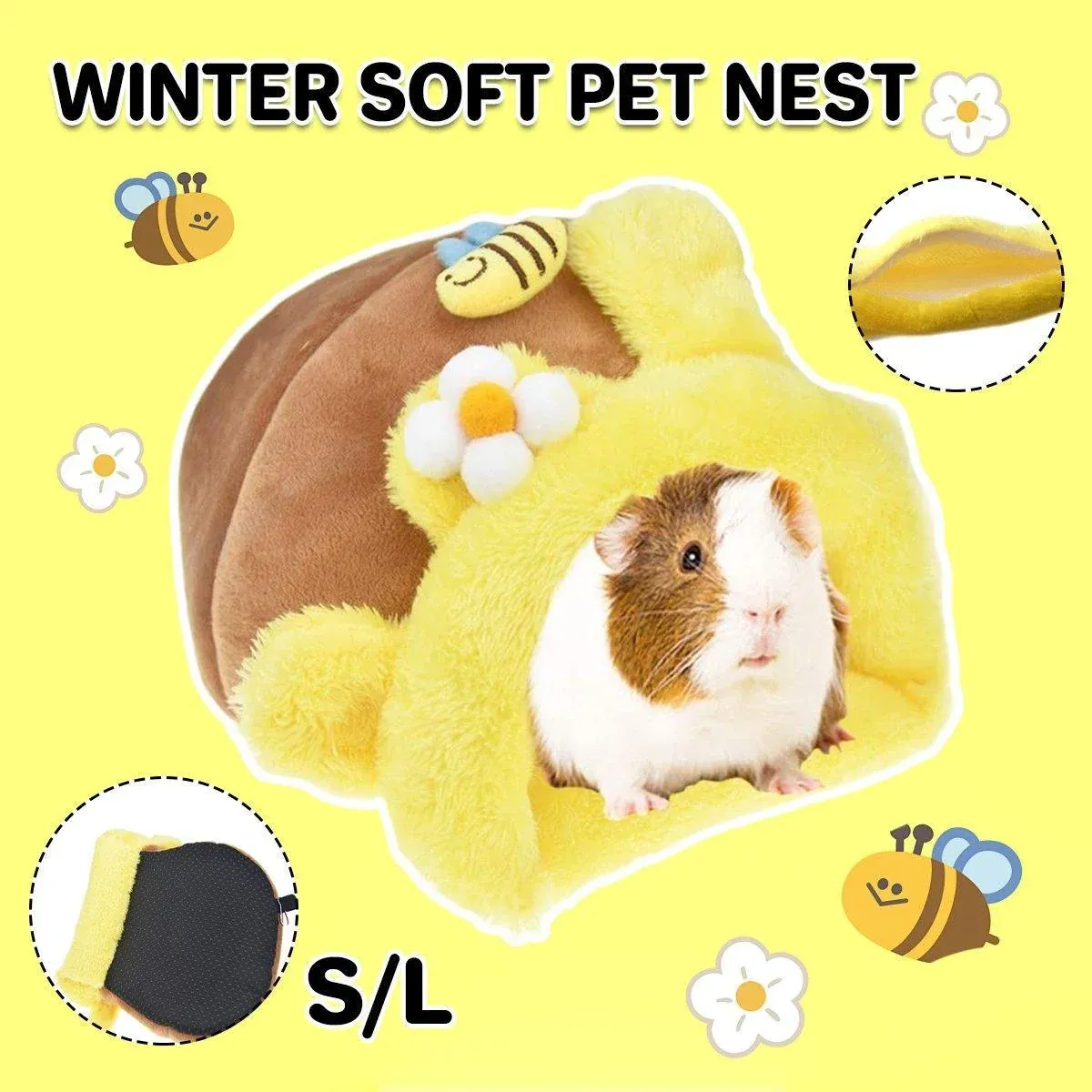 Wear-resistant Pet Bird Nest Cotton Padded Small Animal Bed Cozy Honeypot Design - S — image 2