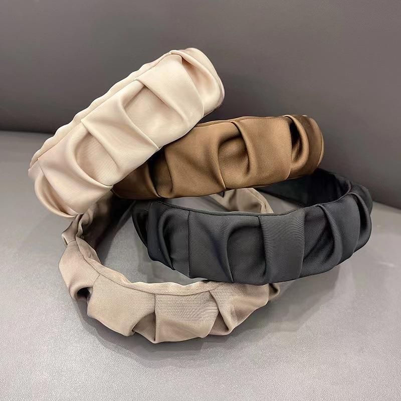 Women Headband Hairband Ruched Ruffle Headband Headwear Hair Band Hoop Fashion - Champagne โ image 4