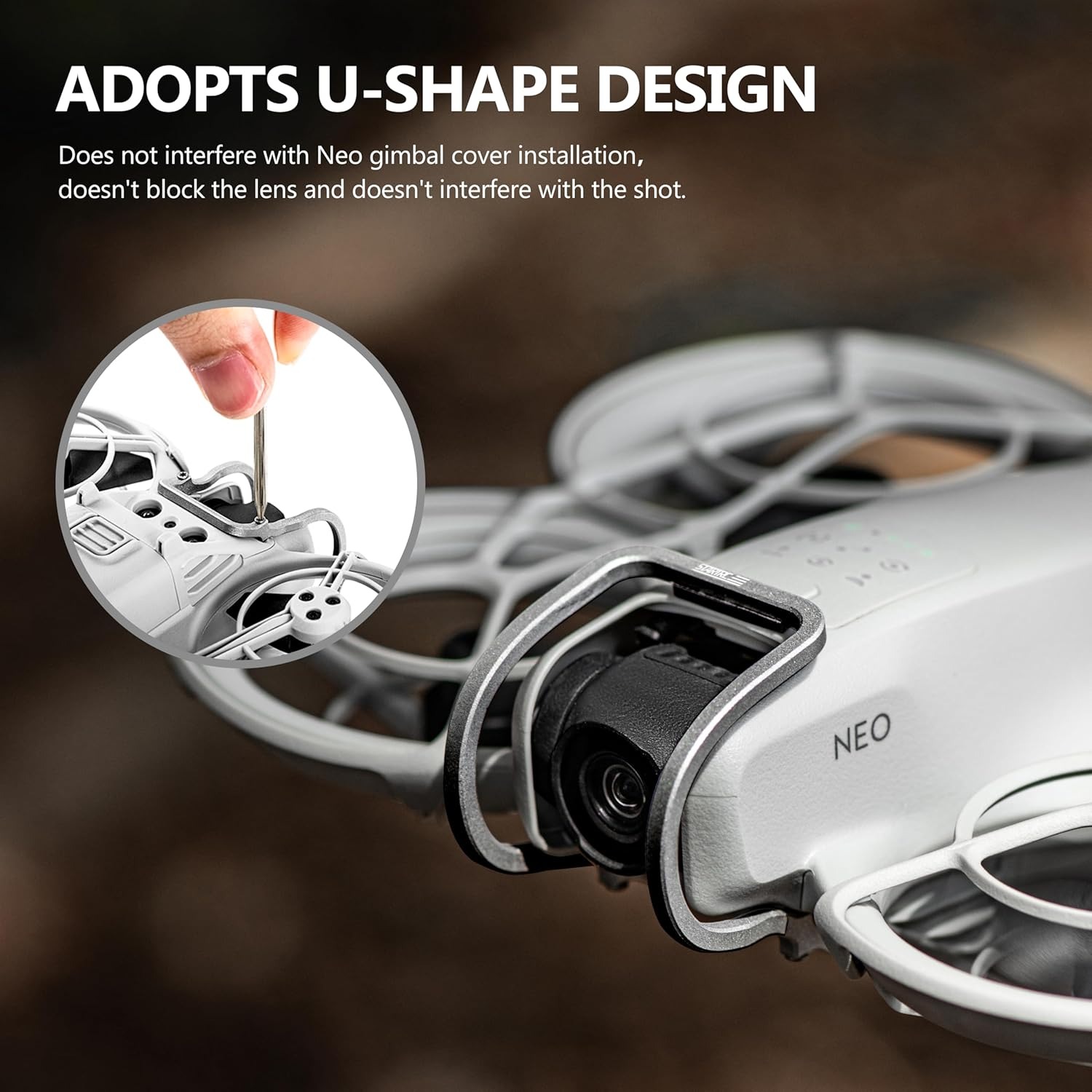 STARTRC Gimbal Bumper Guard for DJI Neo Accessories, Aluminum Alloy Anti-Collision Protection Guard Bar for DJI Neo Drone Camera — image 4