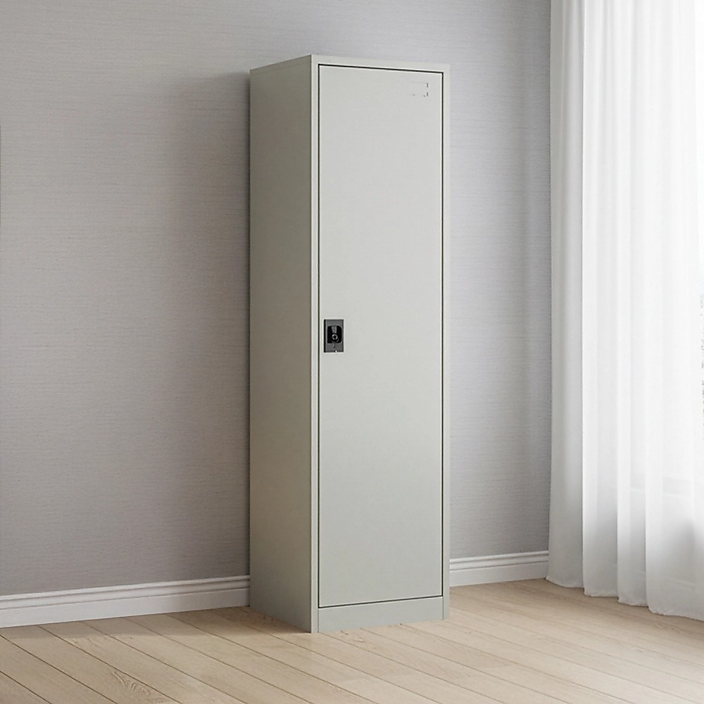 Single-Door Metal Tall Cabinet Shelf Storage for Home Office Gym โ image 2
