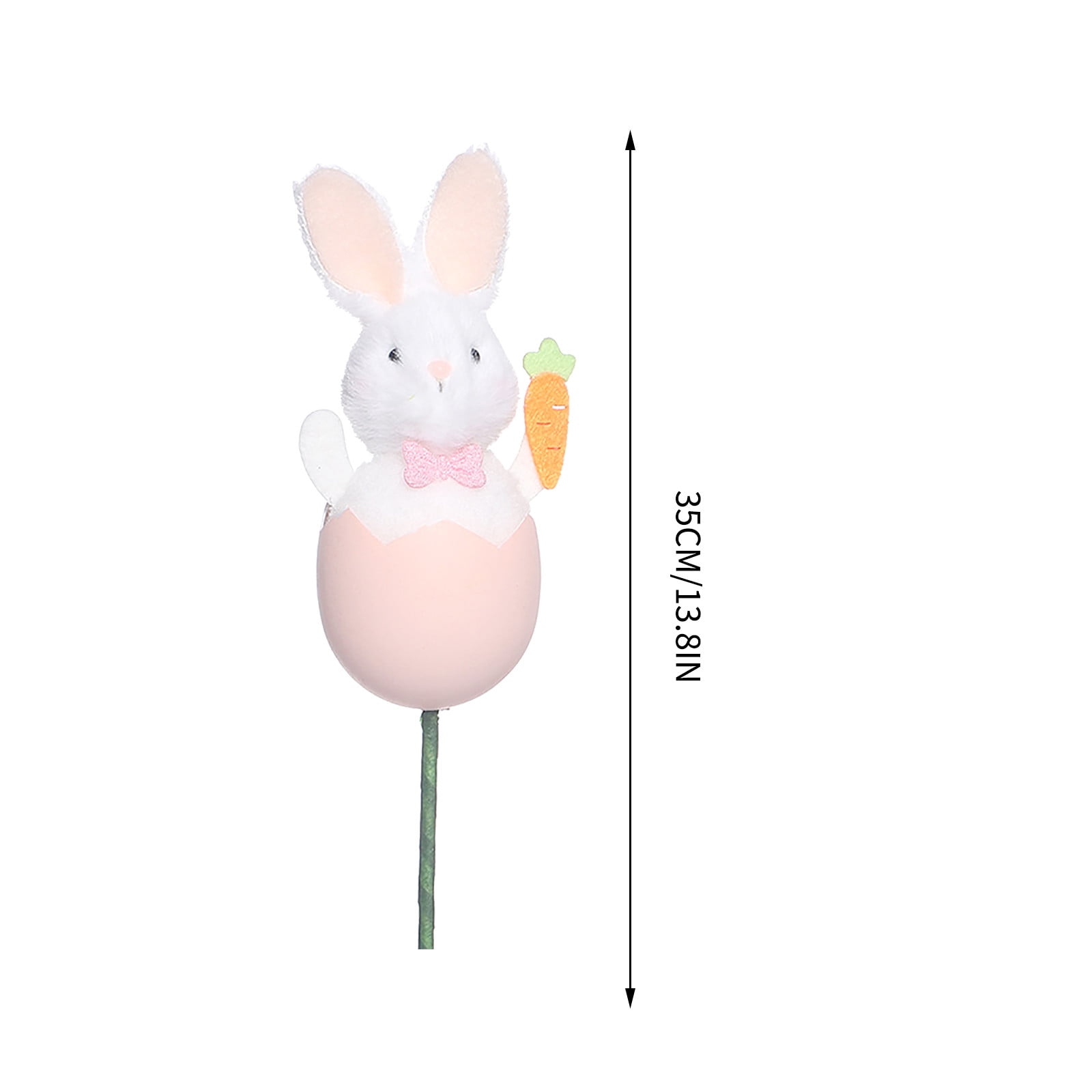 Bunny Plush Doll Pick DIY Bouquet Accessories Adorable Festival Gift Party Vase Filler Decorative Stick Cute Animal Ornament Pink — image 2