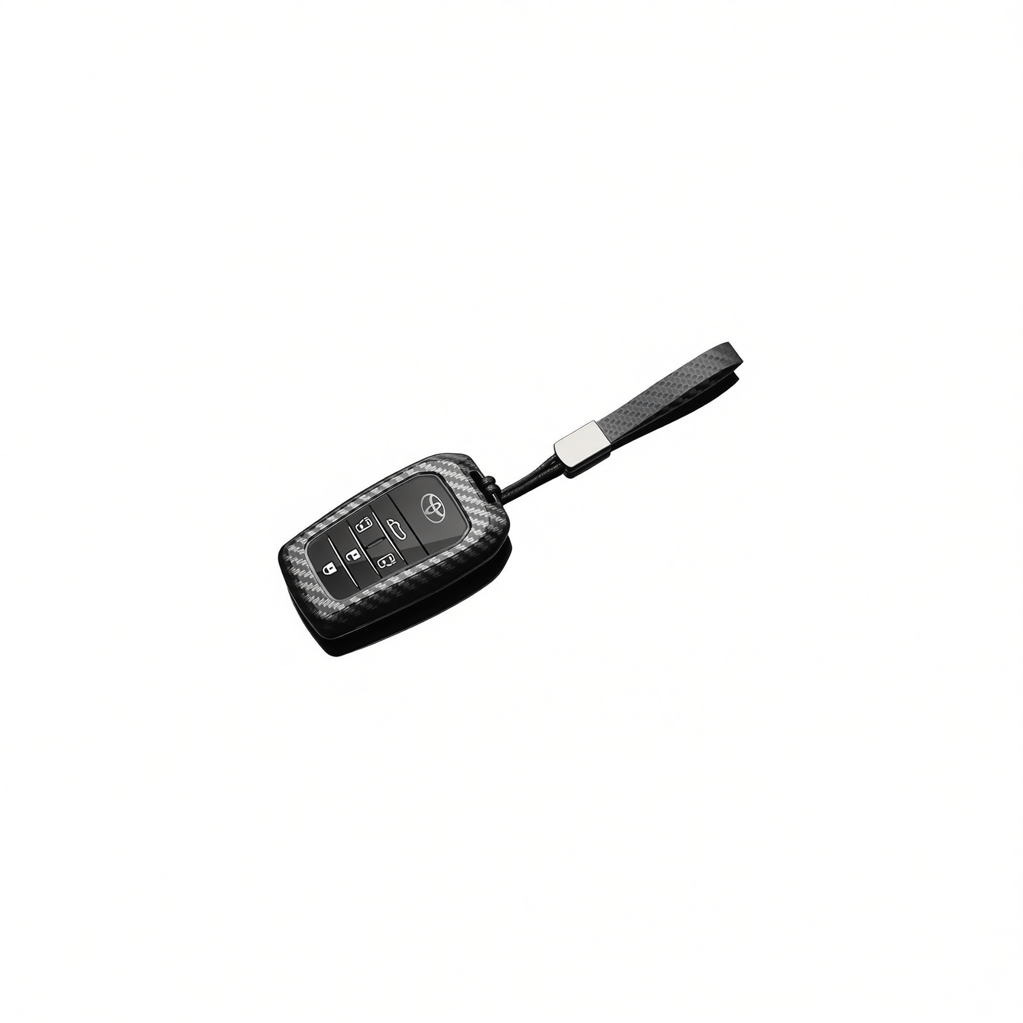 Fragrant Car Island Toyota Sienna Key Cover Carbon. Bagged D type 6-button [carbon fiber black] belt rope buckle — image 5