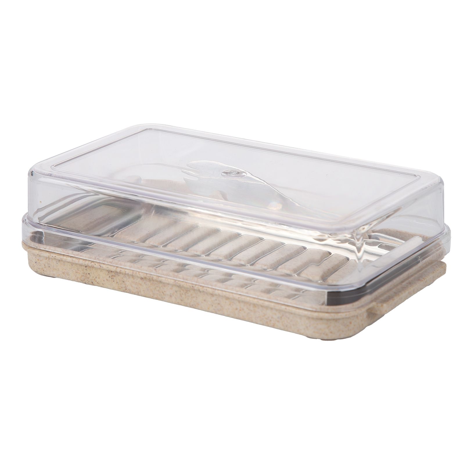 Stainless Steel Butter Cutter Container Butter Storage Box with Transparent Cover for KitchenWheat Chassis โ image 2