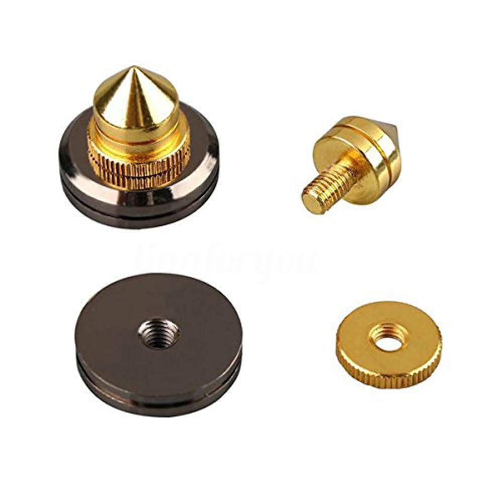 Stainless Steel Speaker Golden Stand Adjustable Turntable Feet Cone Base Pads Shockproof Mat Turntable Isolation 4pcs โ image 5
