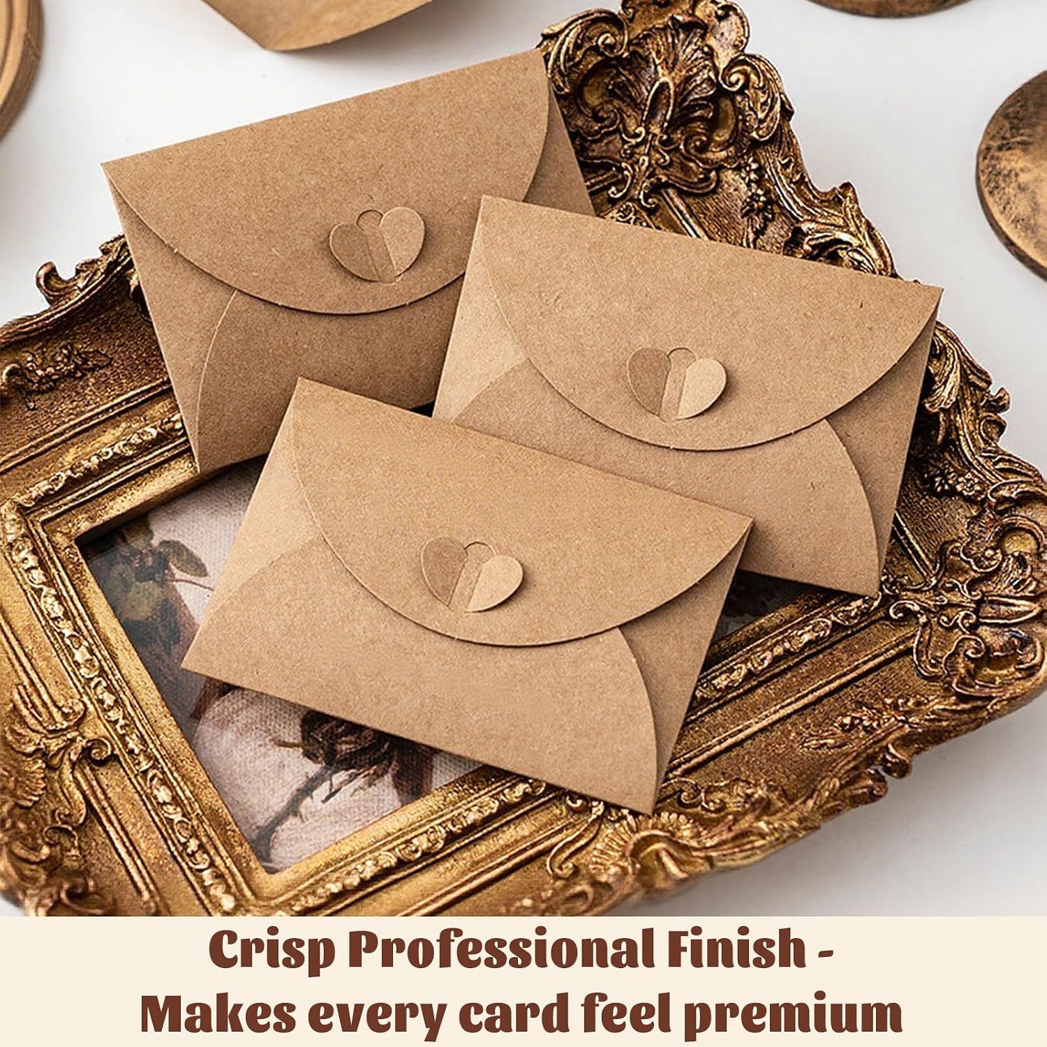 15 Piece Kraft Paper Envelopes with Heart Closure โ image 5