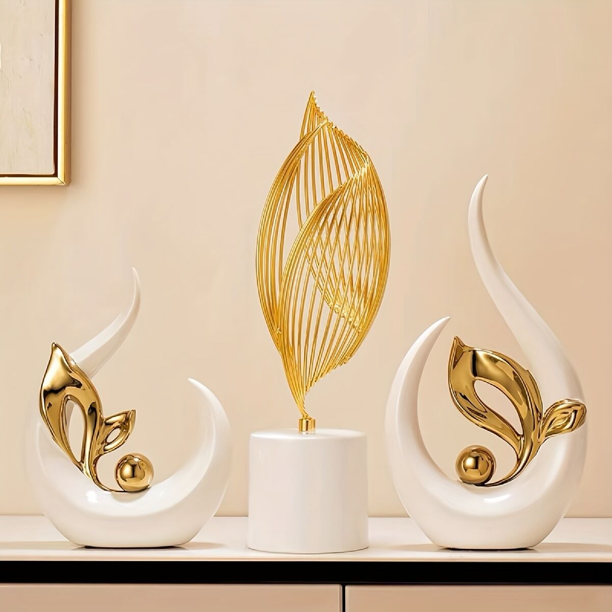 Platinum Ceramic "New Life" Sculpture: Symbolizing growth through the form of a sprouting seed, inspiring upward progress step by step — image 2