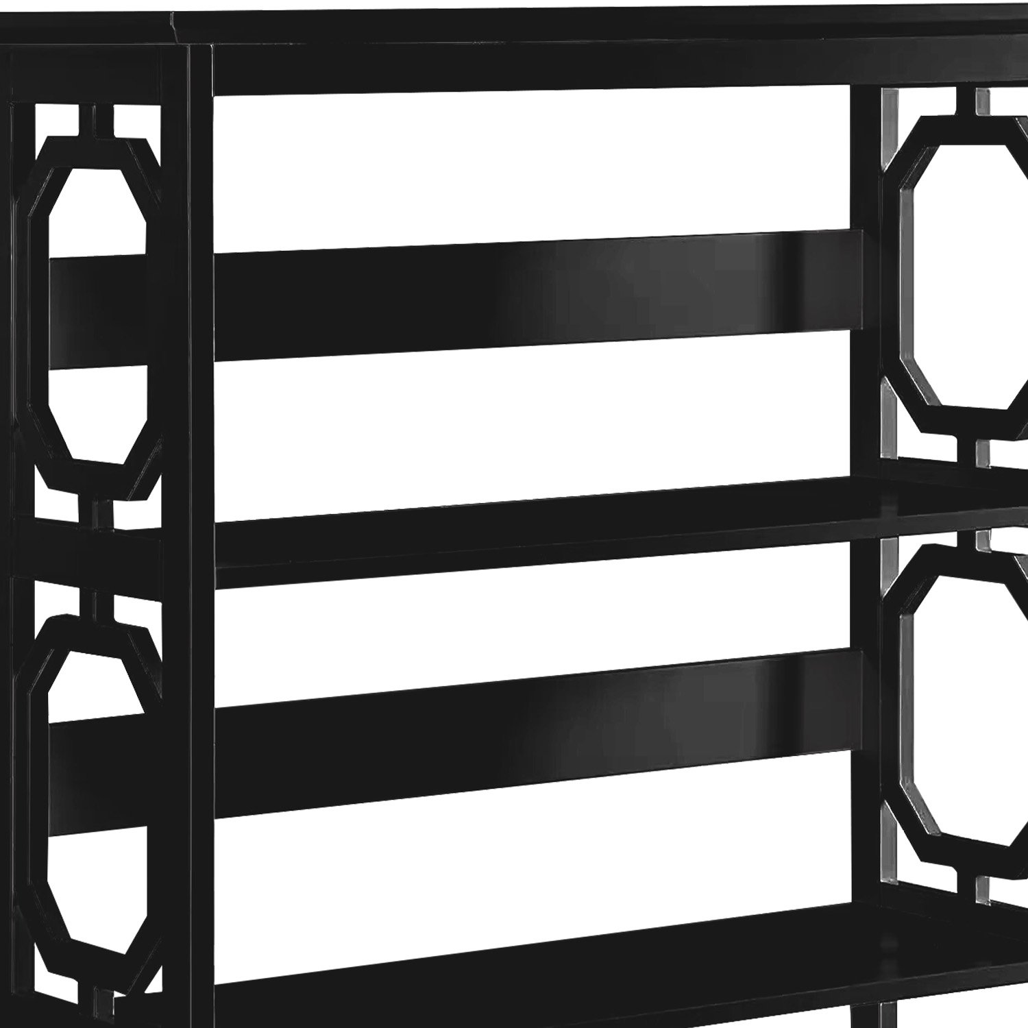 Sarantino Laurel 3-Tier Bookshelf Display Rack in Black — image 6