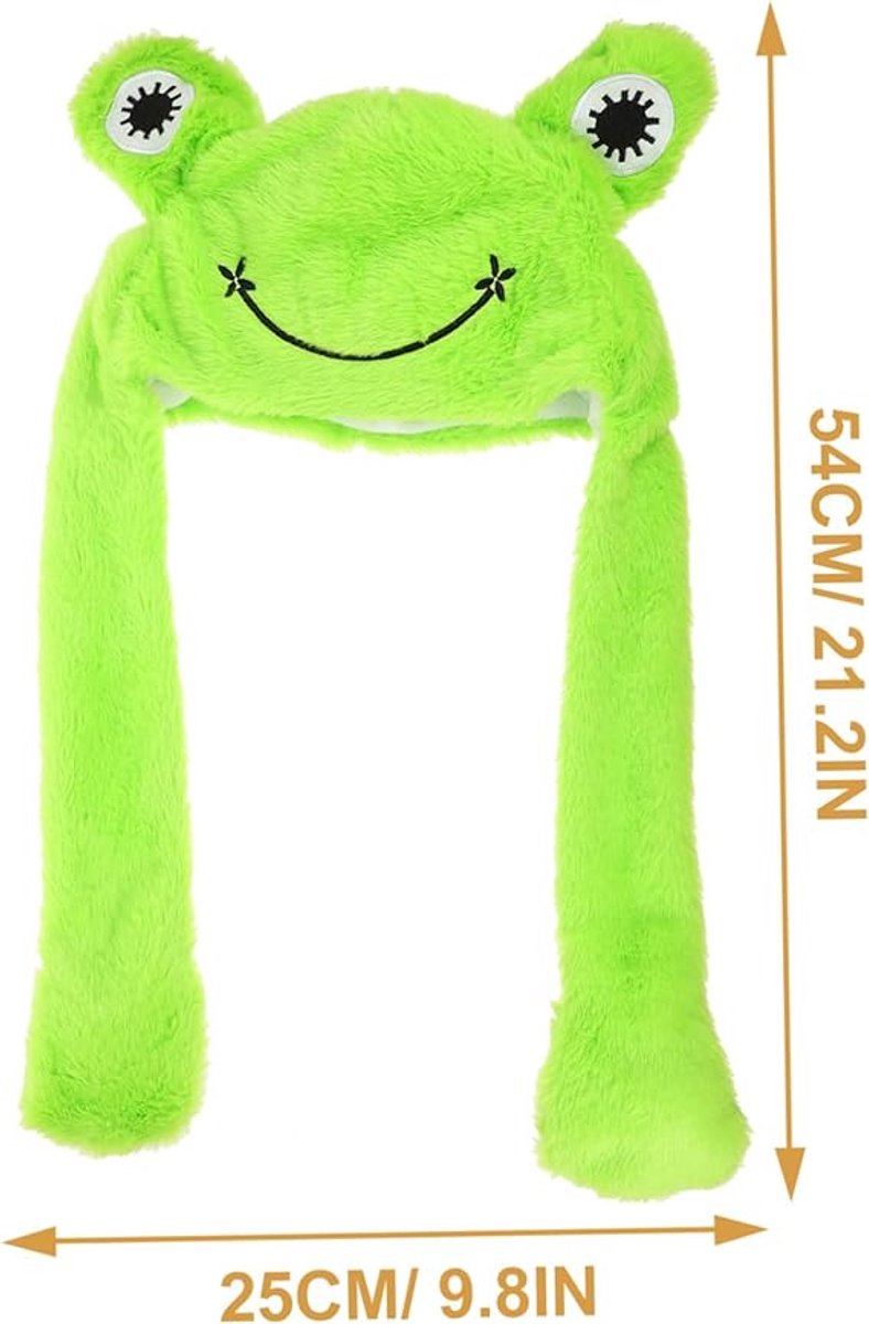 Frog Hat - Creative Stylish Caps - cute plush animal hat - frog hat with big eyes - party role-playing hat - Accessories - Headwear - Ergonomic - Very — image 2