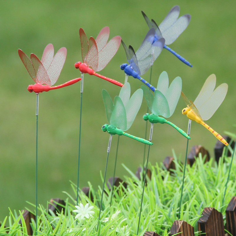 10pcs Dragonflies Insert Stick Decoration Simulation Dragonfly Ga Multi Multicolor Random color 10PCS — image 3