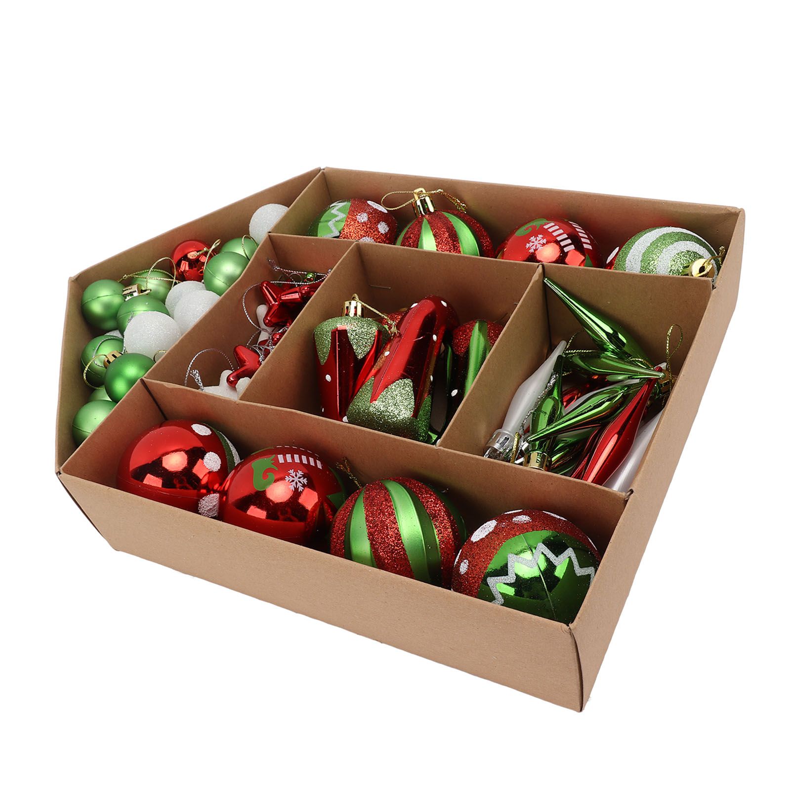 Christmas Tree Ornaments Assorted Set Lightweight Electroplated Christmas Tree Hanging Balls Pendants Set for Home Garden D โ image 5