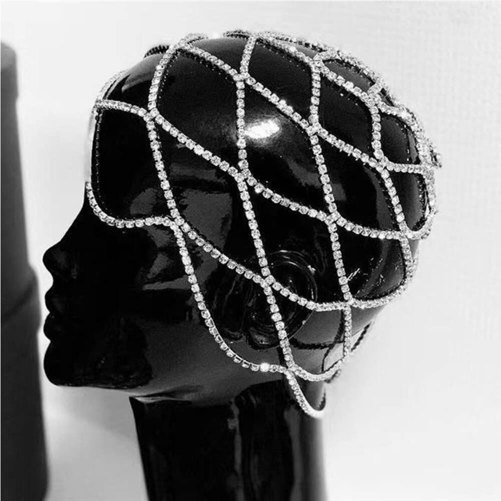 Fashionable mesh headpieces, hair accessories, bridal wedding crystals, forehead chains, jewelry, exquisite head accessories โ image 5