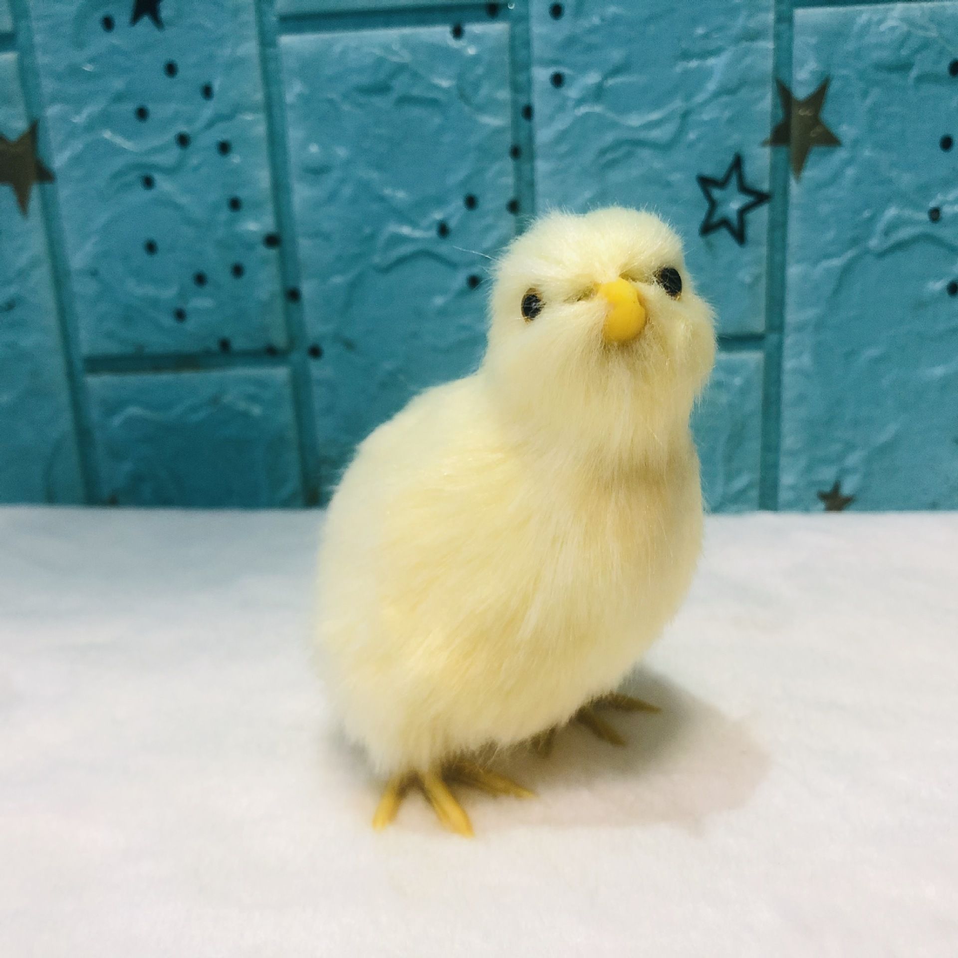 4 Pcs Realistic Plush Little Chick Figurine Lifelike Furry Animal Toy Simulated Chicken Sound Photography Props Easter Chicks โ image 2