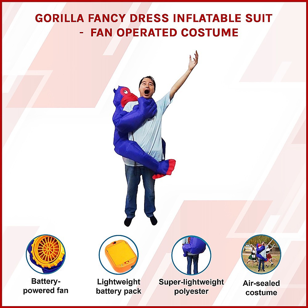 GORILLA Fancy Dress Inflatable Suit -Fan Operated Costume โ image 3