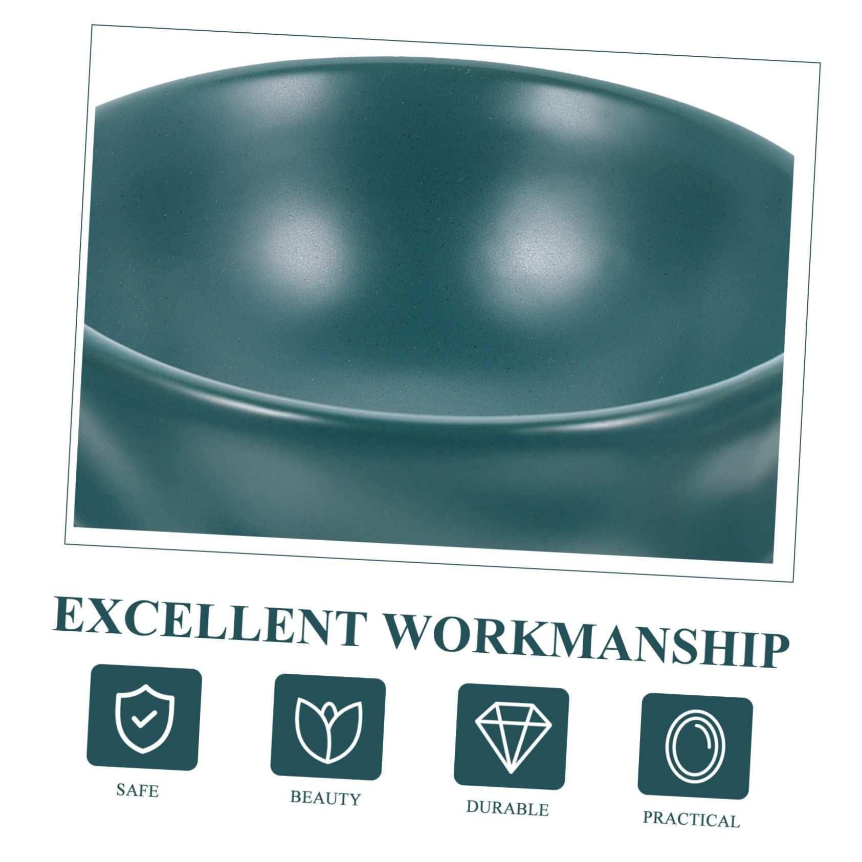 Ceramic Raised Cat Bowl, Elevated Pet Food Bowl for Small Dog, Cute Cat Dish, Wrinkle Texture Safe Puppy Feeding Set Supplies — image 5