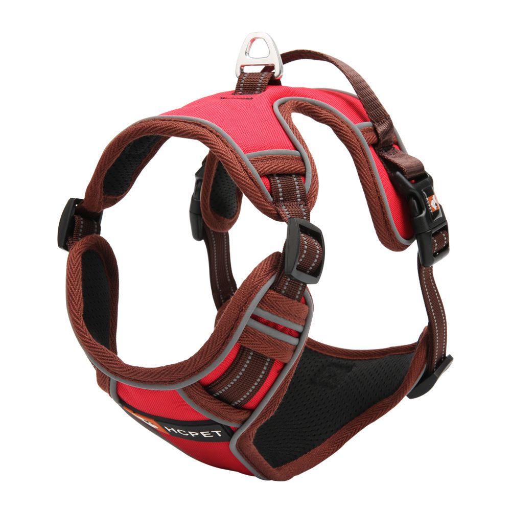 HCPET Dog Vest Harness Reflective Nylon Red S (Bust 38-50cm)