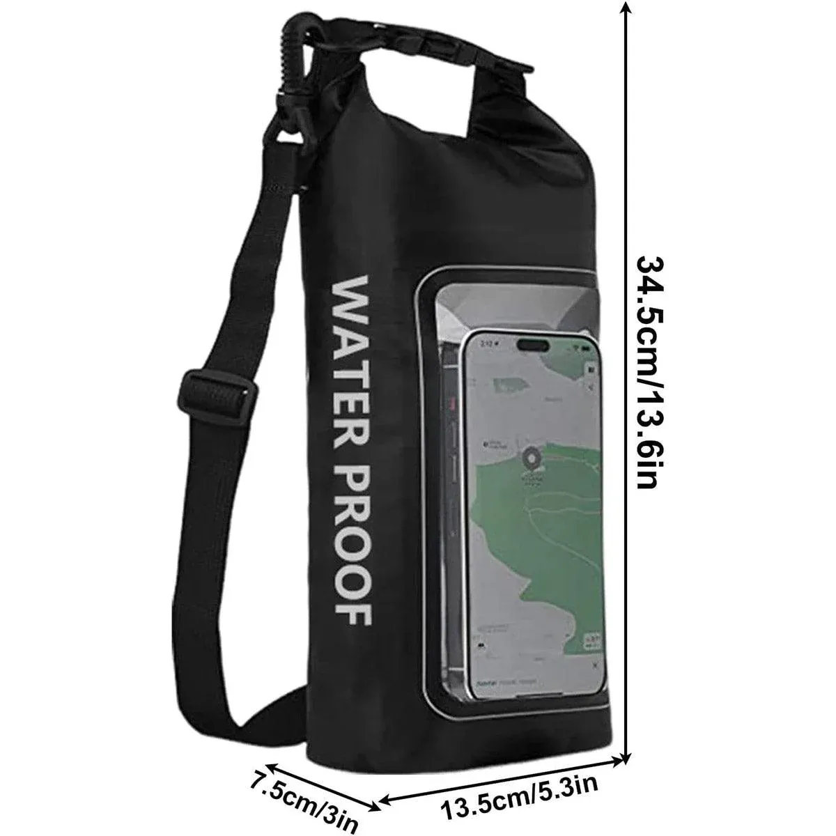 Outdoor Crossbody Bag Two-in-One Mobile Phone Waterproof Bag PVC Swimming - Blue โ image 4