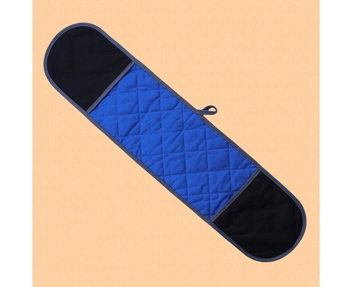 Double-ended Heat Resistant Cotton Mitt Oven Padded Kitchen Baking Glove Tool-Blue — image 3