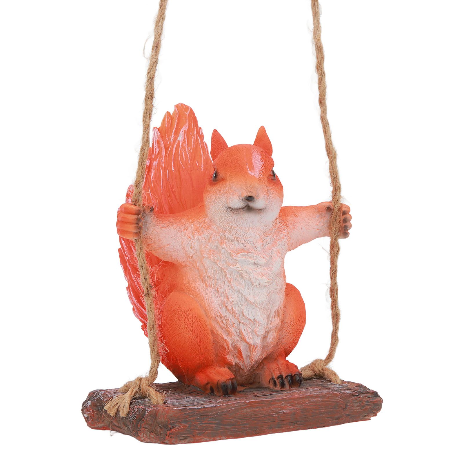 Hanging Squirrel Statues Garden Decor Cute Swing Squirrel Sculpture Outdoor Patio Ornament Animal Resin Figurine Red Brown โ image 5