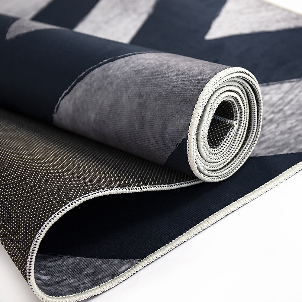 200x300cm Large Floor Blue Chevron Stripes Rug – Modern Area Carpet for Bedroom & Lounge — image 5